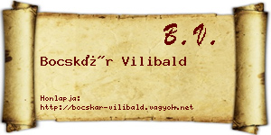 Bocskár Vilibald névjegykártya